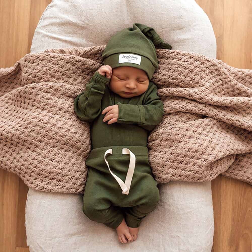 Olive Organic Pants - Baby Boy Clothing