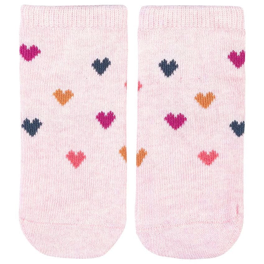 Organic Jacquard Ankle Socks - Hearts - Socks