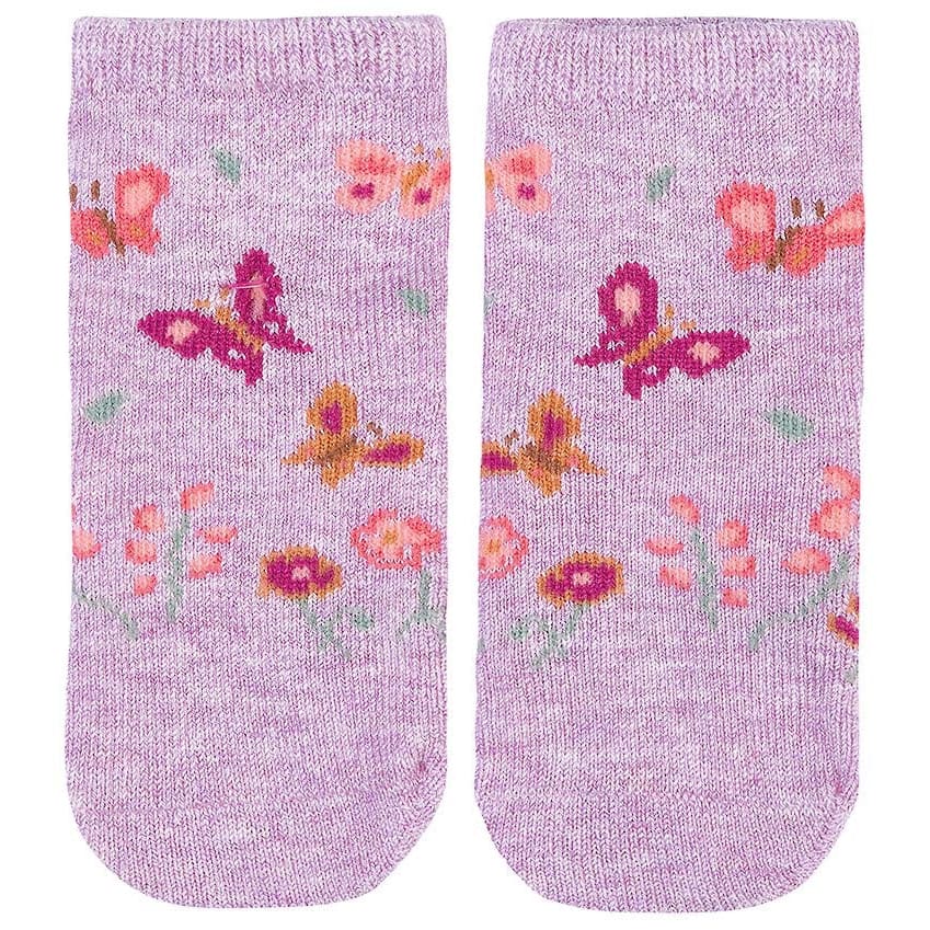 Organic Jacquard Ankle Socks - Lavandula - Socks