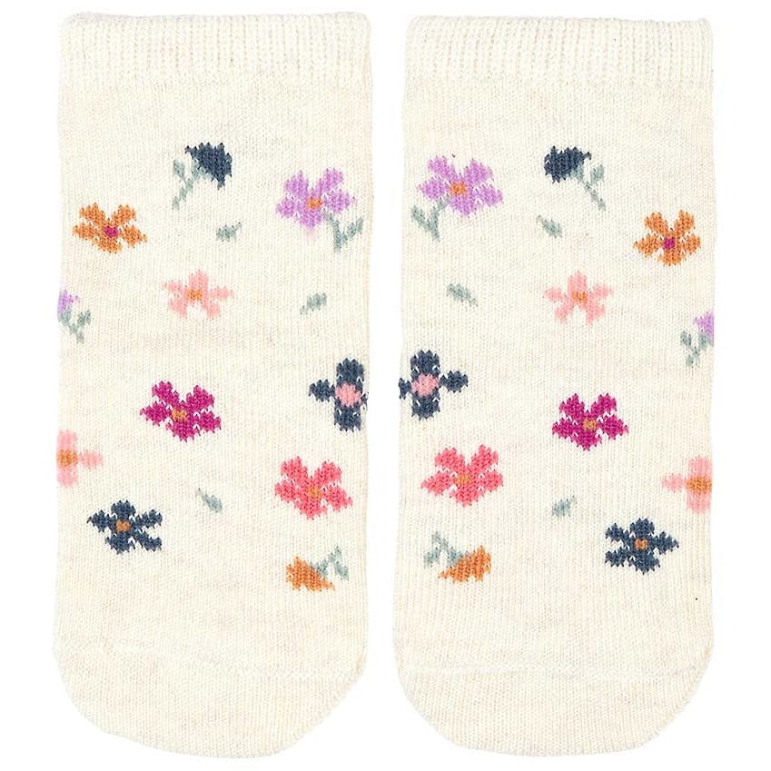 Organic Jacquard Ankle Socks - Wild Flowers - Socks
