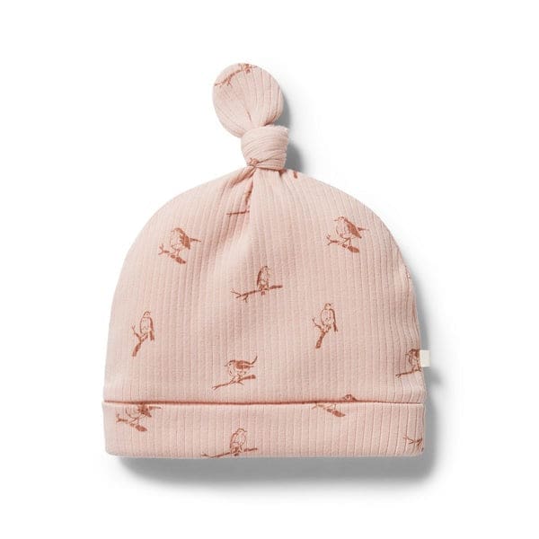 Organic Rib Hat - Robin - Baby Clothes