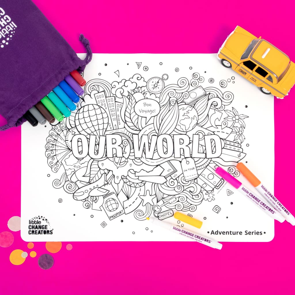 OUR WORLD Re-FUN-able Colouring Set - Arts &amp; Crafts