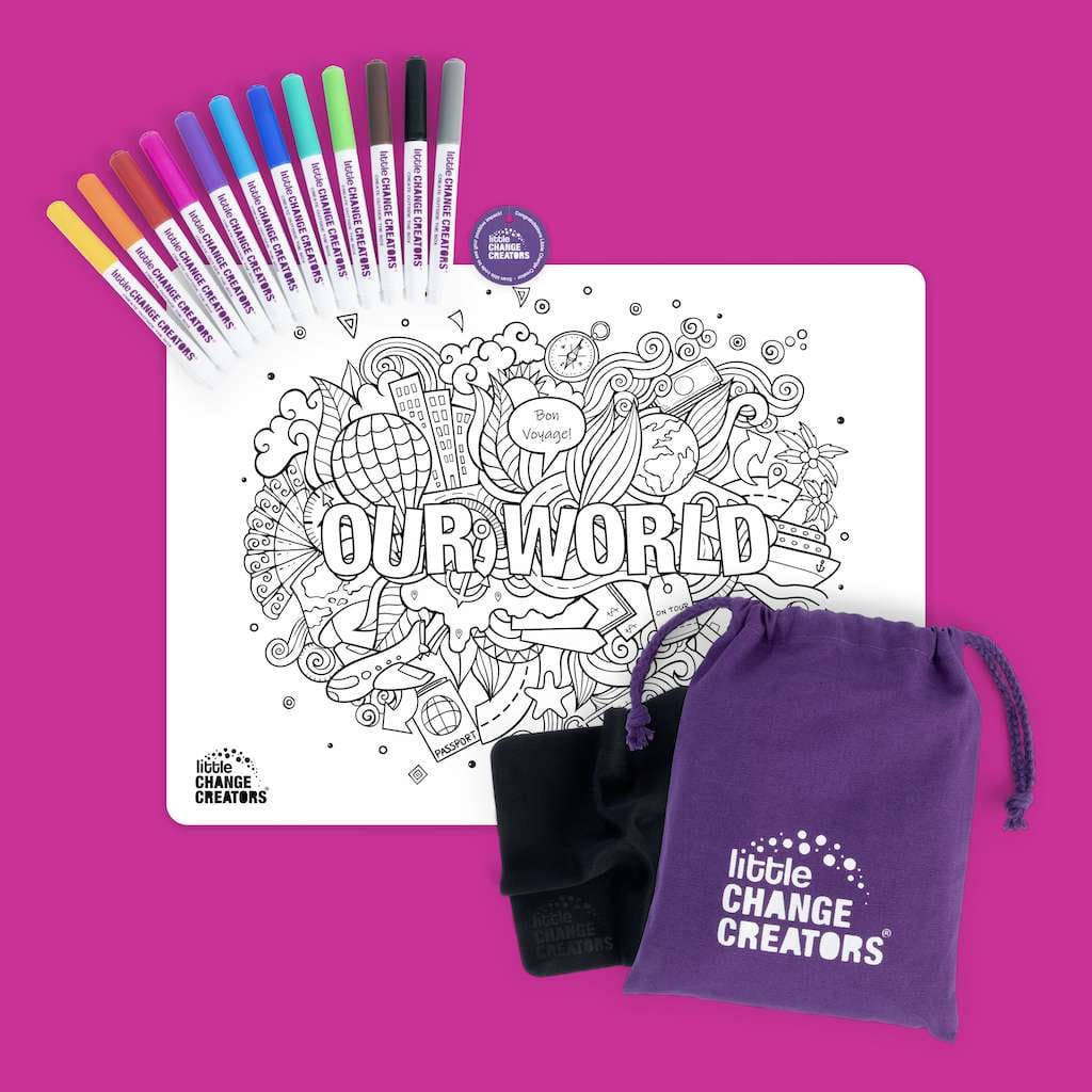 OUR WORLD Re-FUN-able Colouring Set - Arts &amp; Crafts