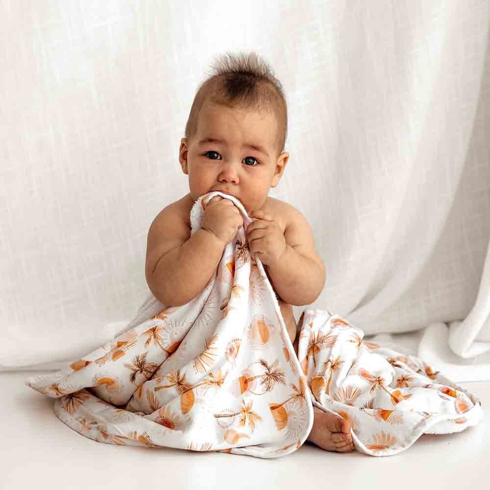 Paradise Organic Hooded Baby Towel - Hooded Towels