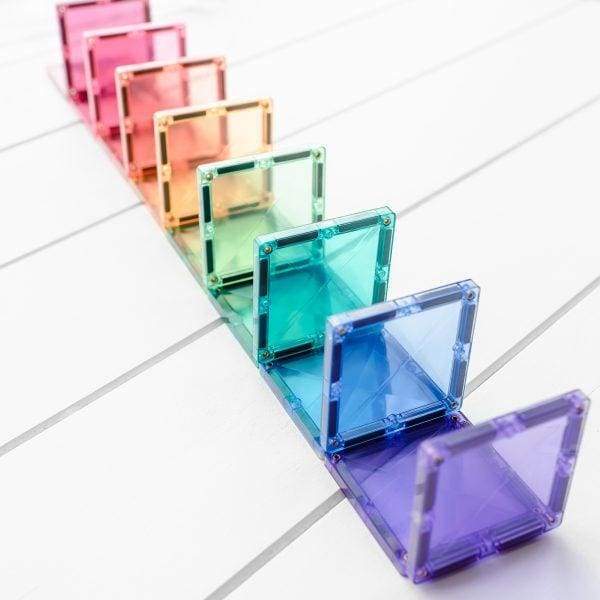 The beautiful shades of the Connetix pastel tile set
