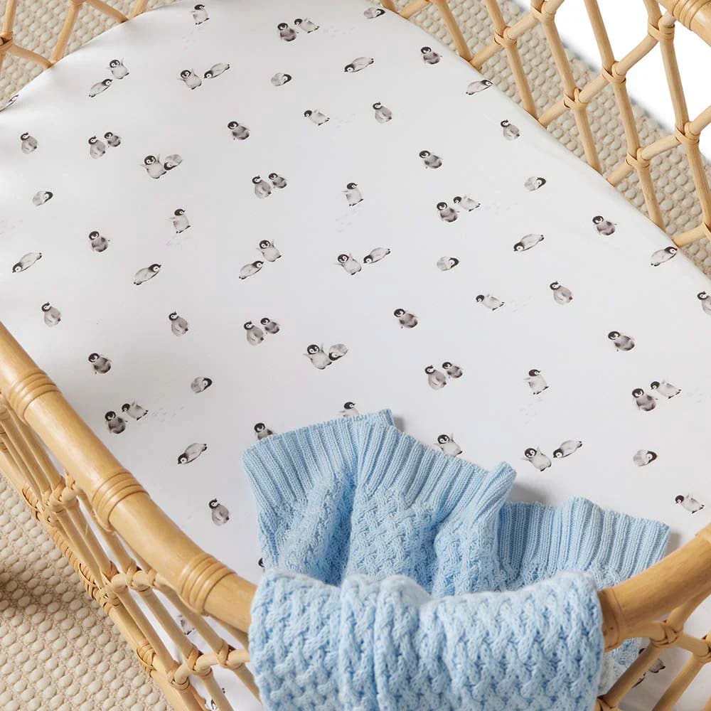 Penguin Organic Bassinet Sheet/Change Pad Cover - Bassinet &amp; Cot Sheets