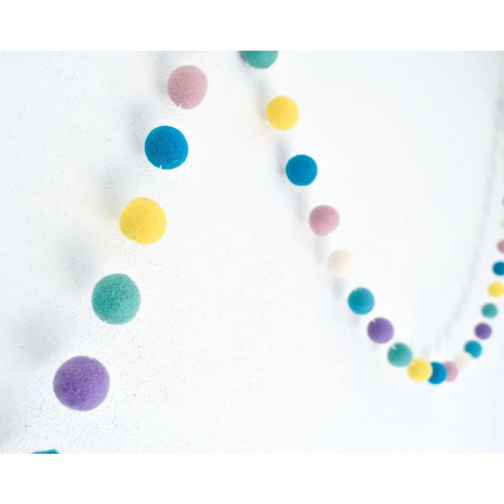 Pompom Ball Garland - Pastel 3 metres - Counting