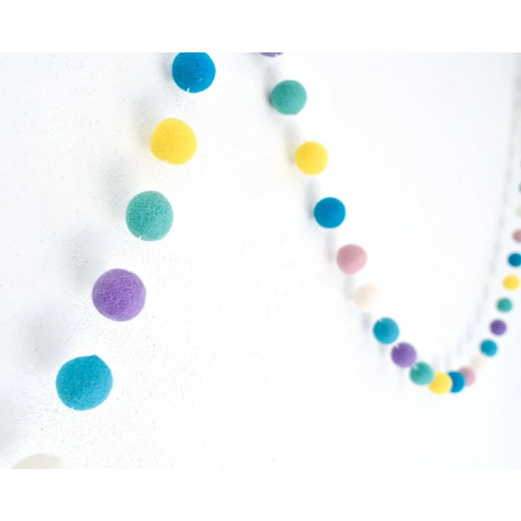 Pompom Ball Garland - Pastel 3 metres - Counting