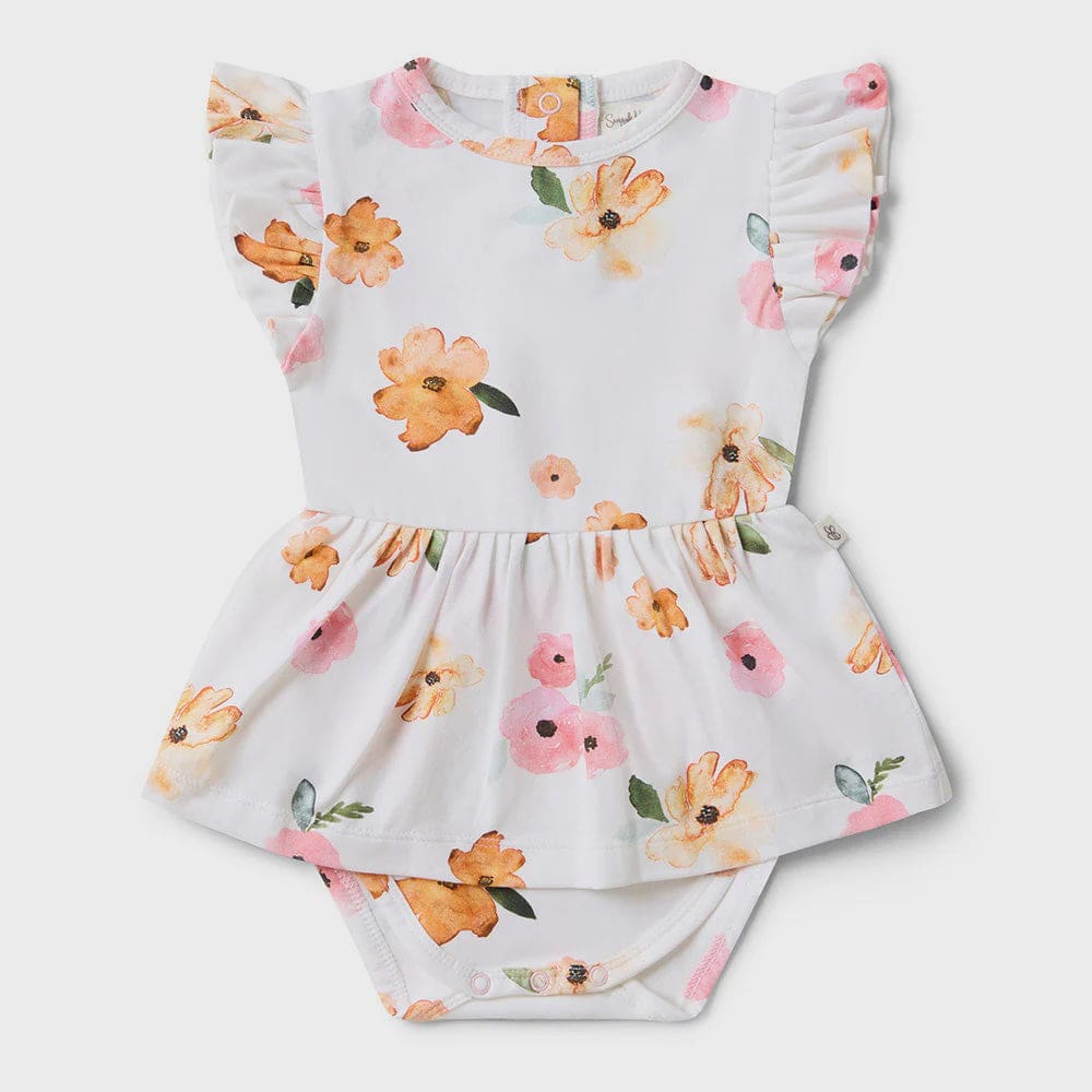 Poppy Short Sleeve Organic Dress - Baby Girl Clothing