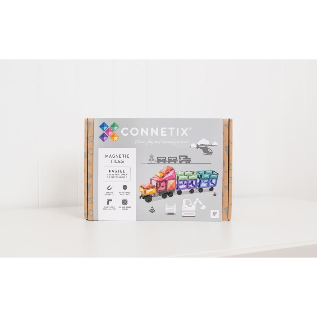 PREORDER - Pastel Transport Pack 50pc - Magnetic Toys