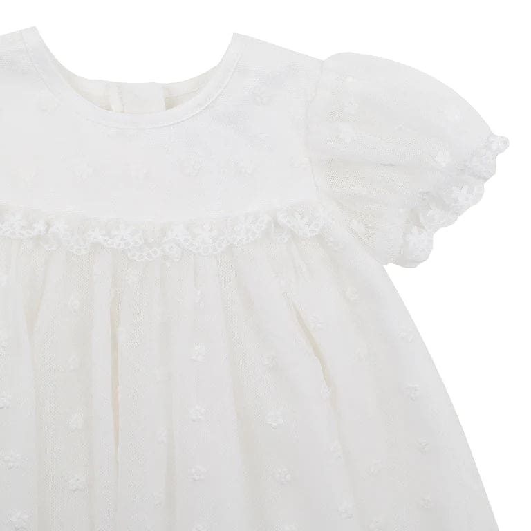 Puff Sleeve Lace Dress - Girl’s Clothes