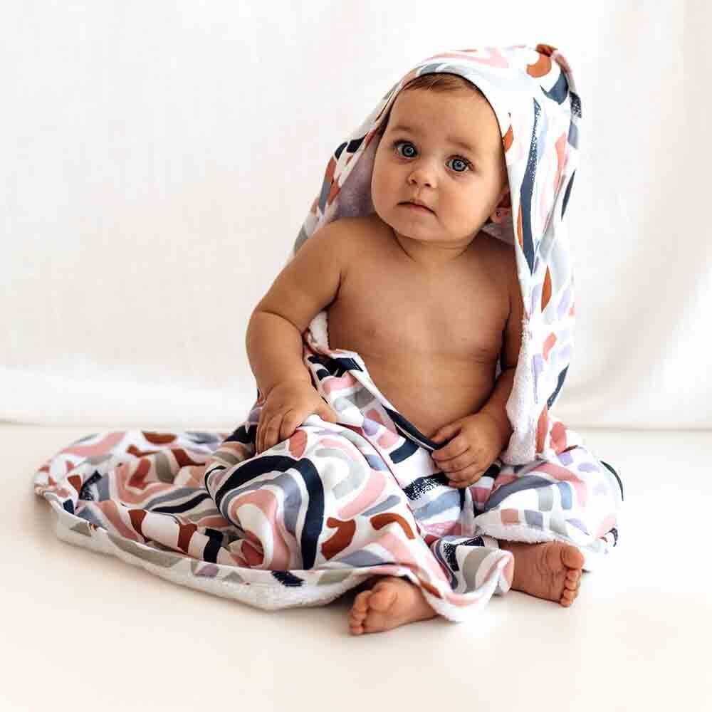 Rainbow Baby Organic Hooded Baby Towel - Hooded Towels
