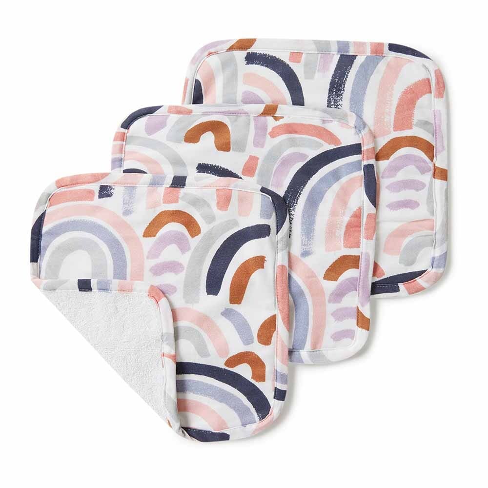 Rainbow Baby Organic Wash Cloths - 3 Pack - Hooded Towels