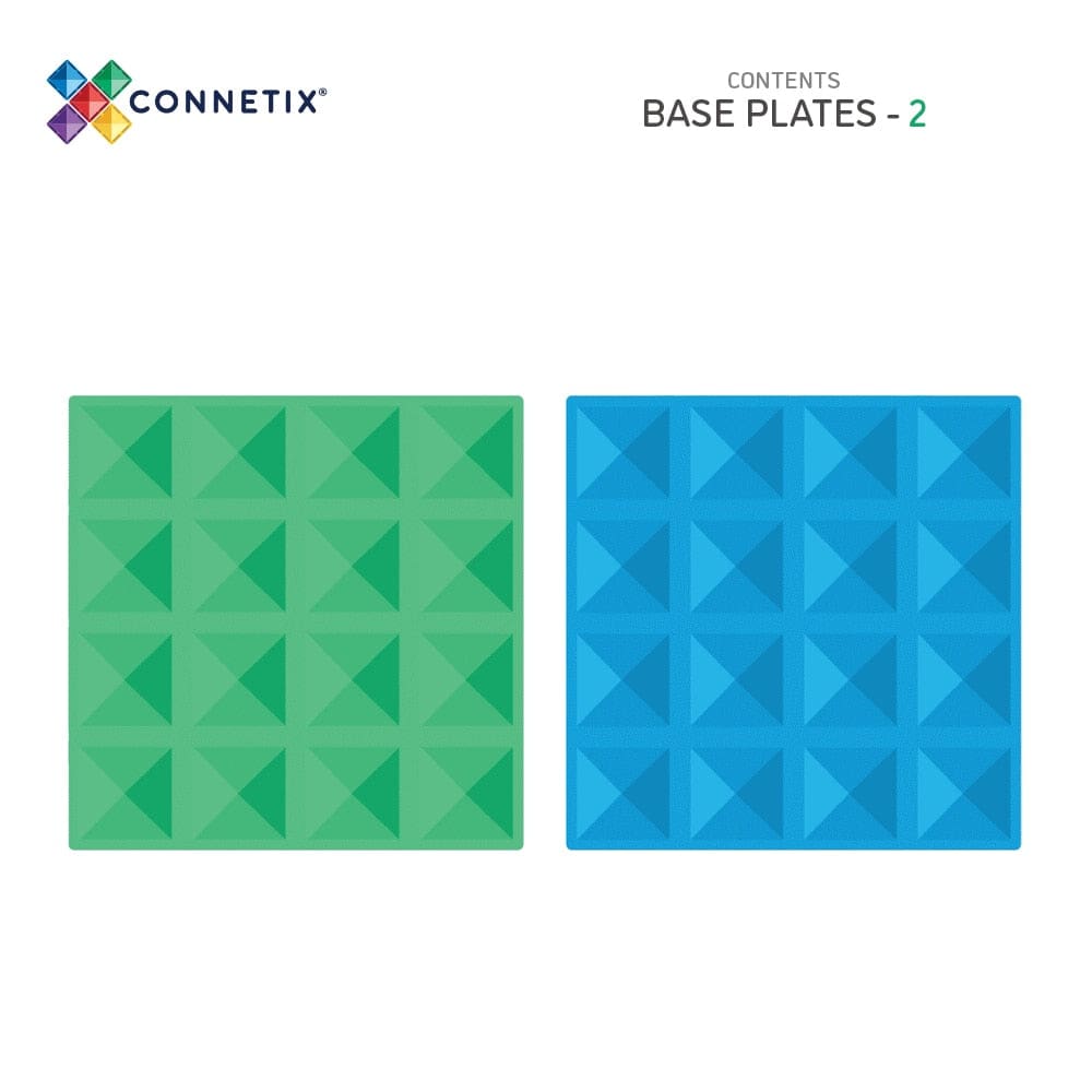 Rainbow Blue &amp; Green Base Plate 2pc - Magnetic Toys