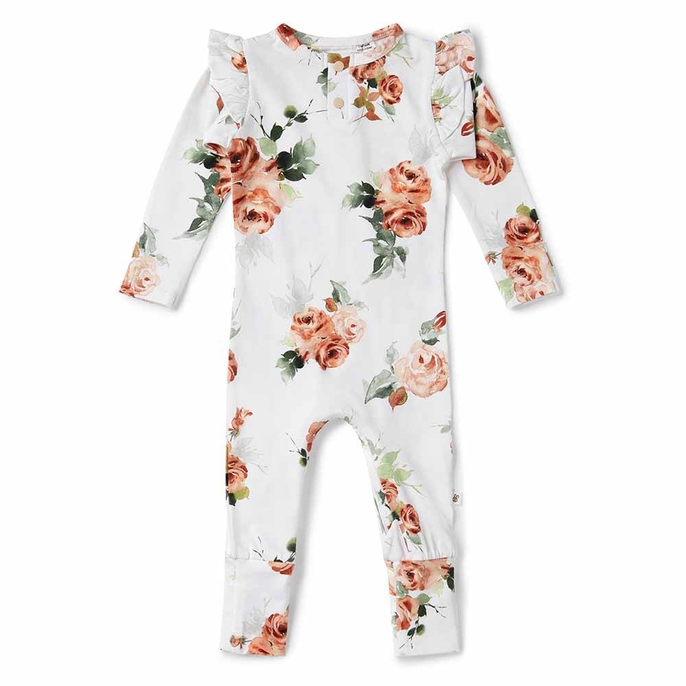 Rosebud Organic Growsuit - Girls Baby Clothing
