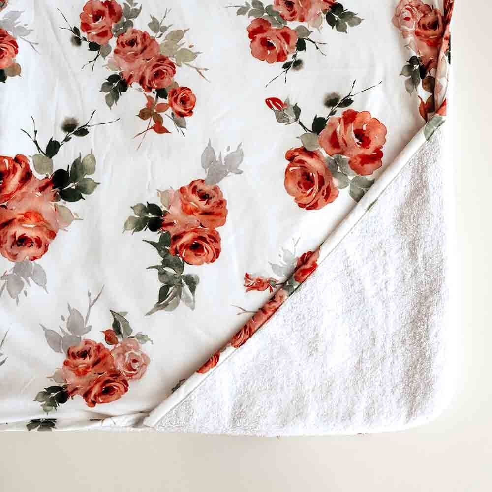 Rosebud Organic Hooded Baby Towel - Baby