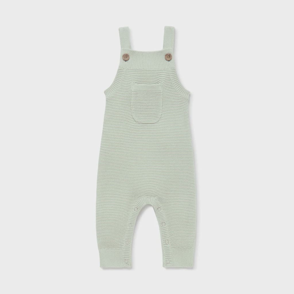 Sage Knit Pocket Overalls - Baby Boy Clothing