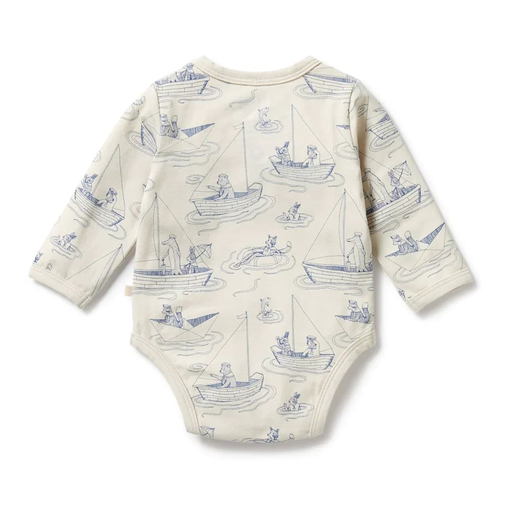 Sail Away Organic Bodysuit - Baby Boy Clothing