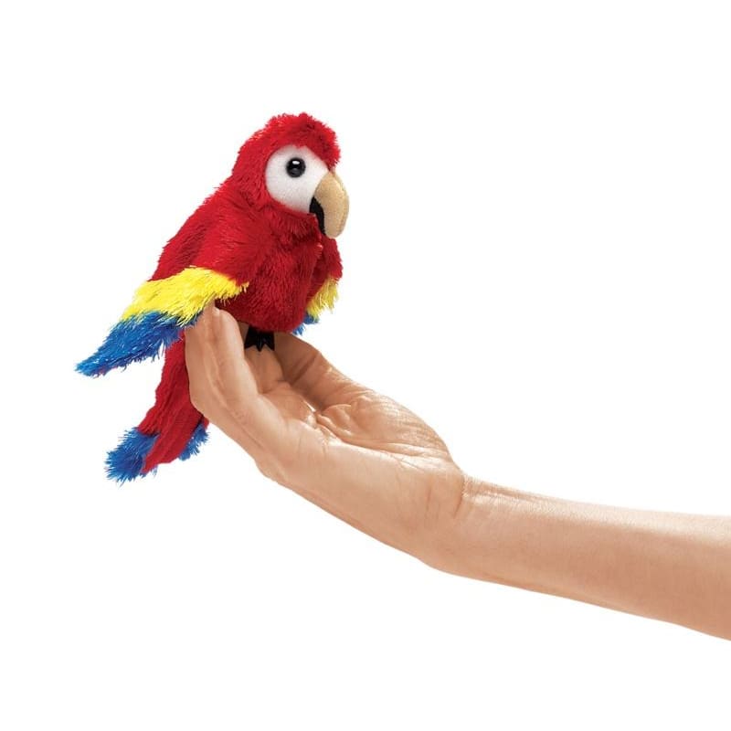 Scarlet Macaw Finger Puppet - play