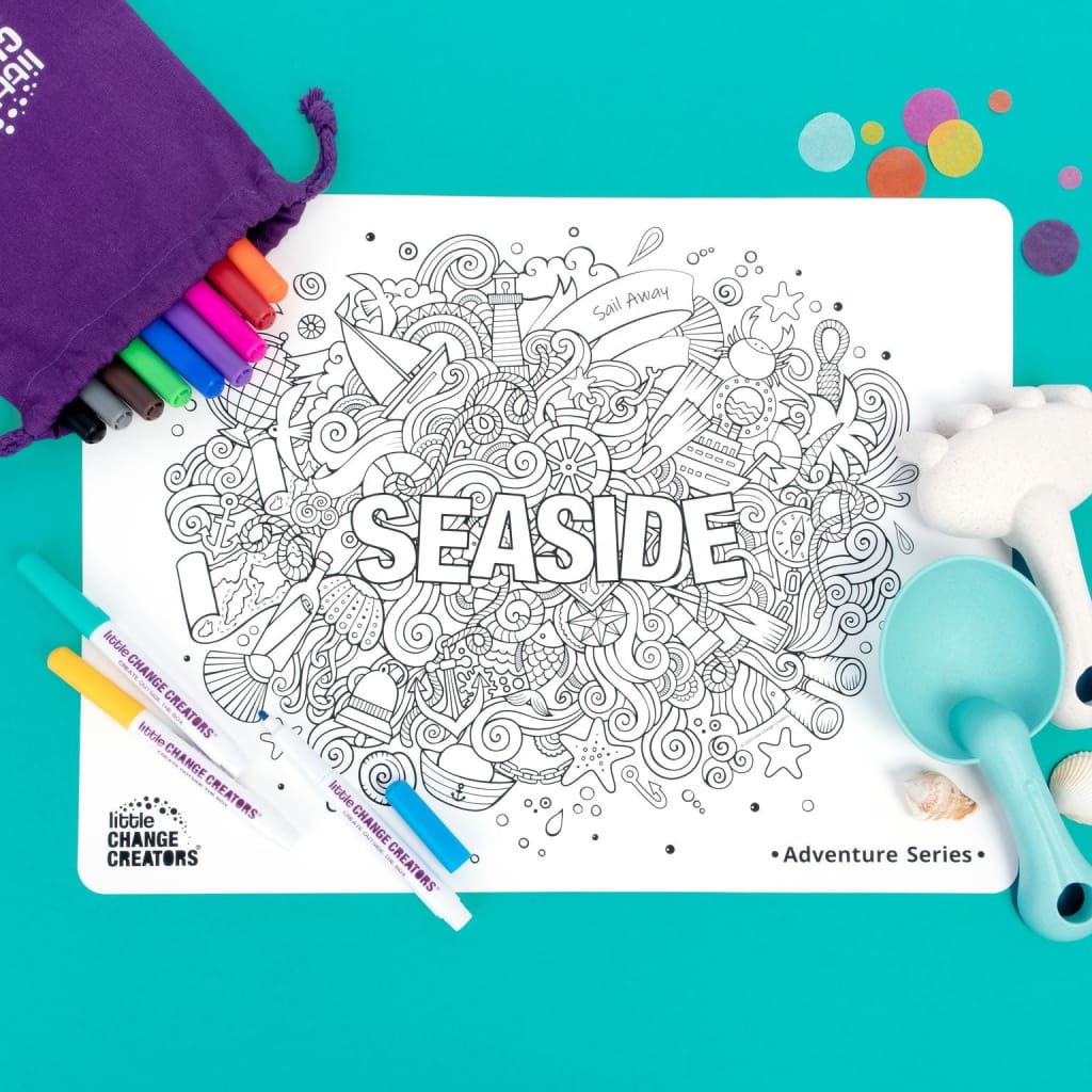 SEASIDE Re-FUN-able Colouring Set - Arts &amp; Crafts