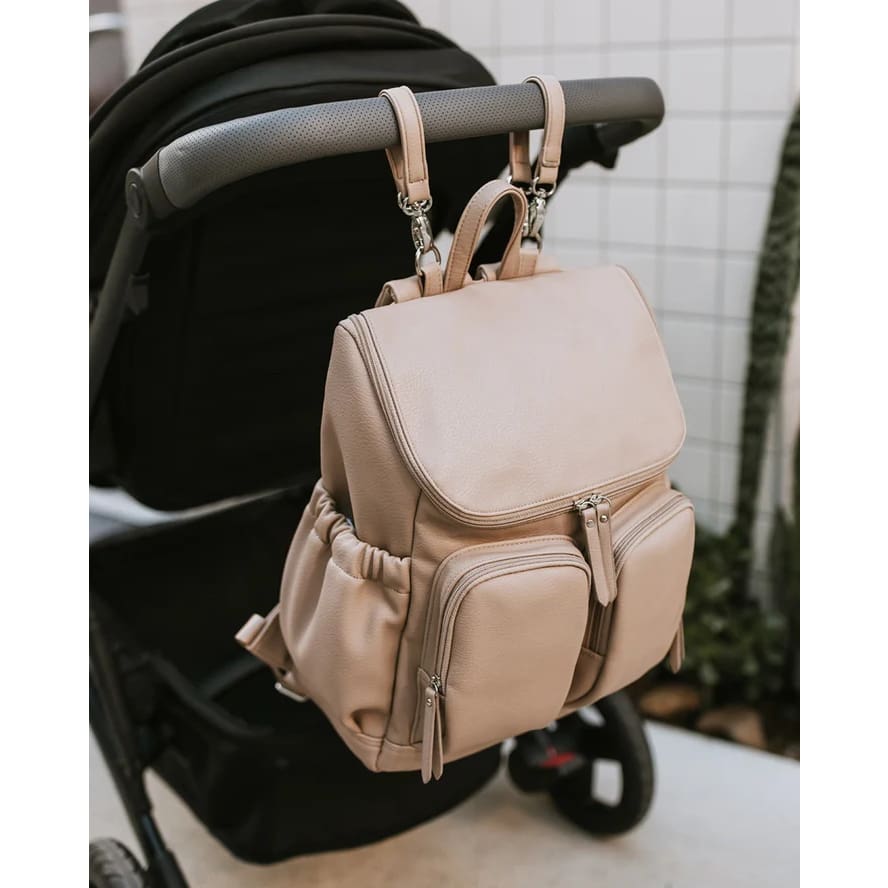 Signature Nappy Back pack - Oat Dimple Vegan Leather - For Mum