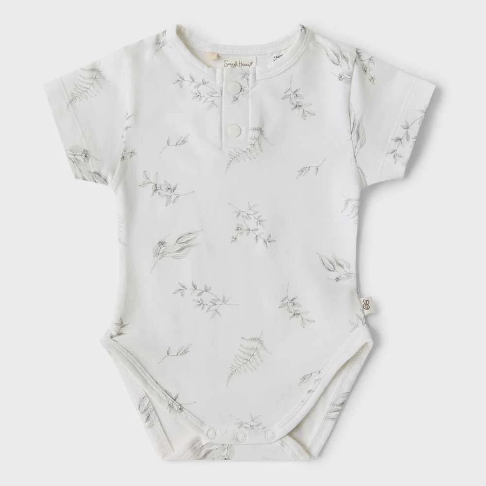 Silver Gum Short Sleeve Organic Bodysuit - Baby Boy Clothing