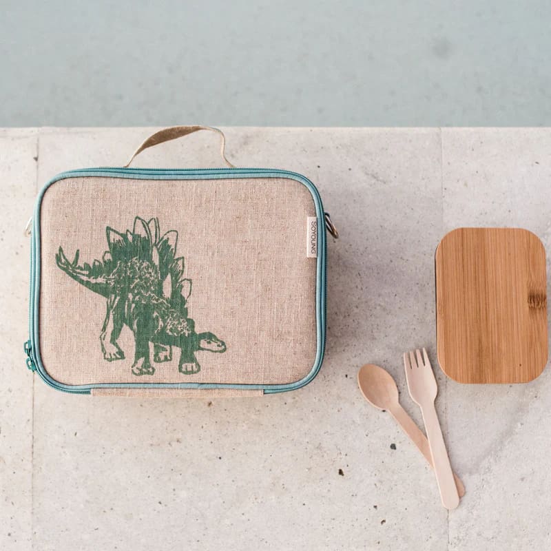 SoYoung Insulated Lunch Box - Green Stegosaurus - Lunch Bags