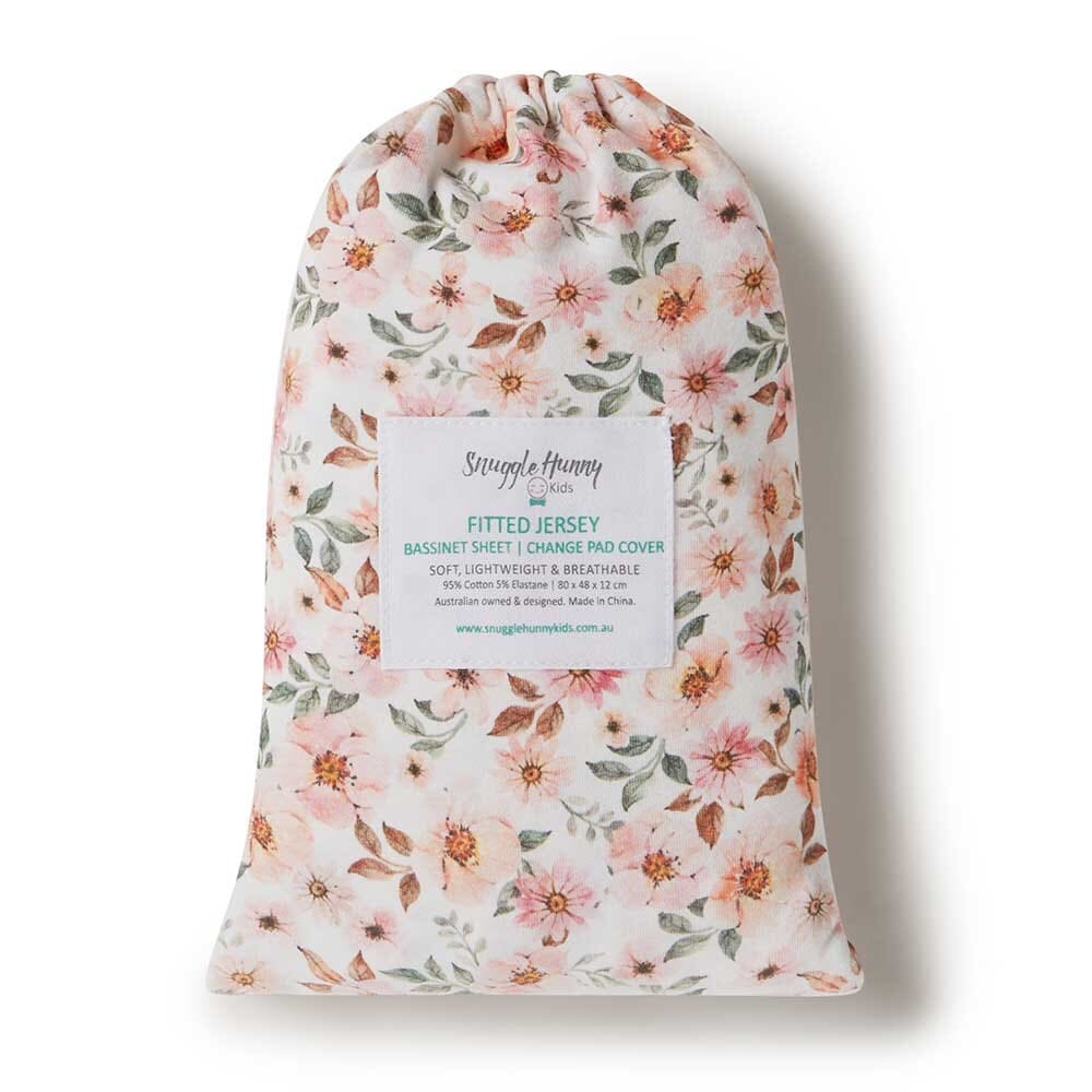 Spring Floral Bassinet Sheet/Change Pad Cover - Bedding