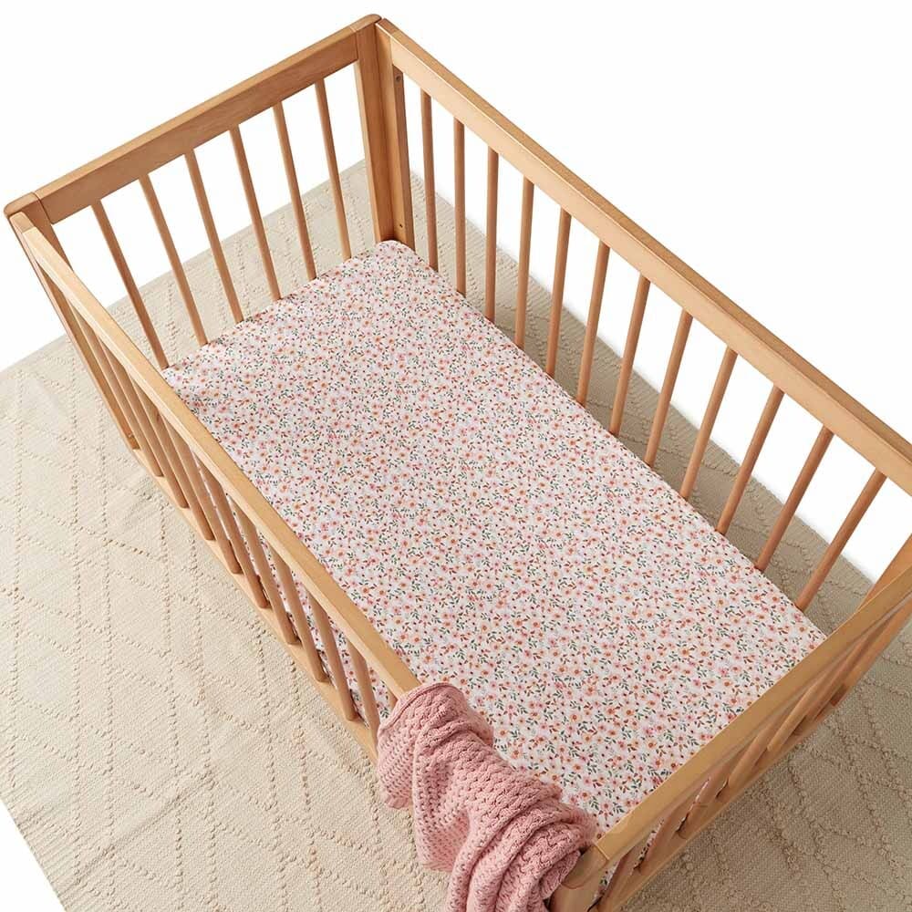 Spring Floral Fitted Cot Sheet - Bedding