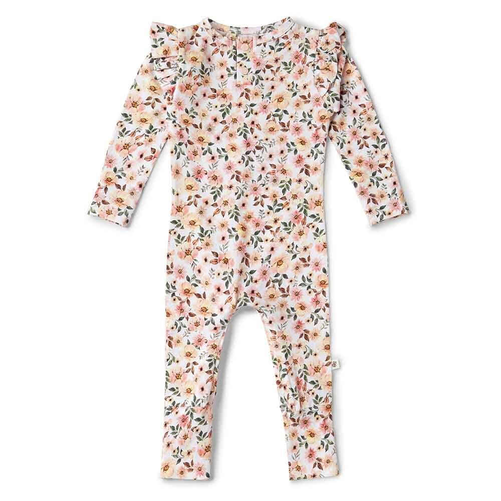 Spring Floral Organic Growsuit - Girls Baby Clothing