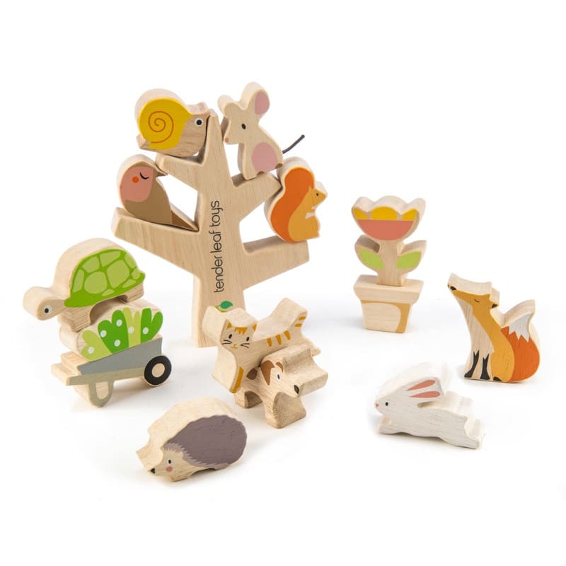 Stacking Garden Animal Friends - Wooden Toys