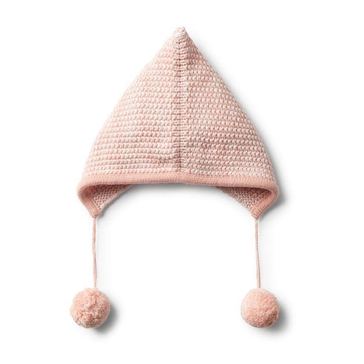 Strawberry & Cream Knitted Bonnet - Wear>Babies>Beanies