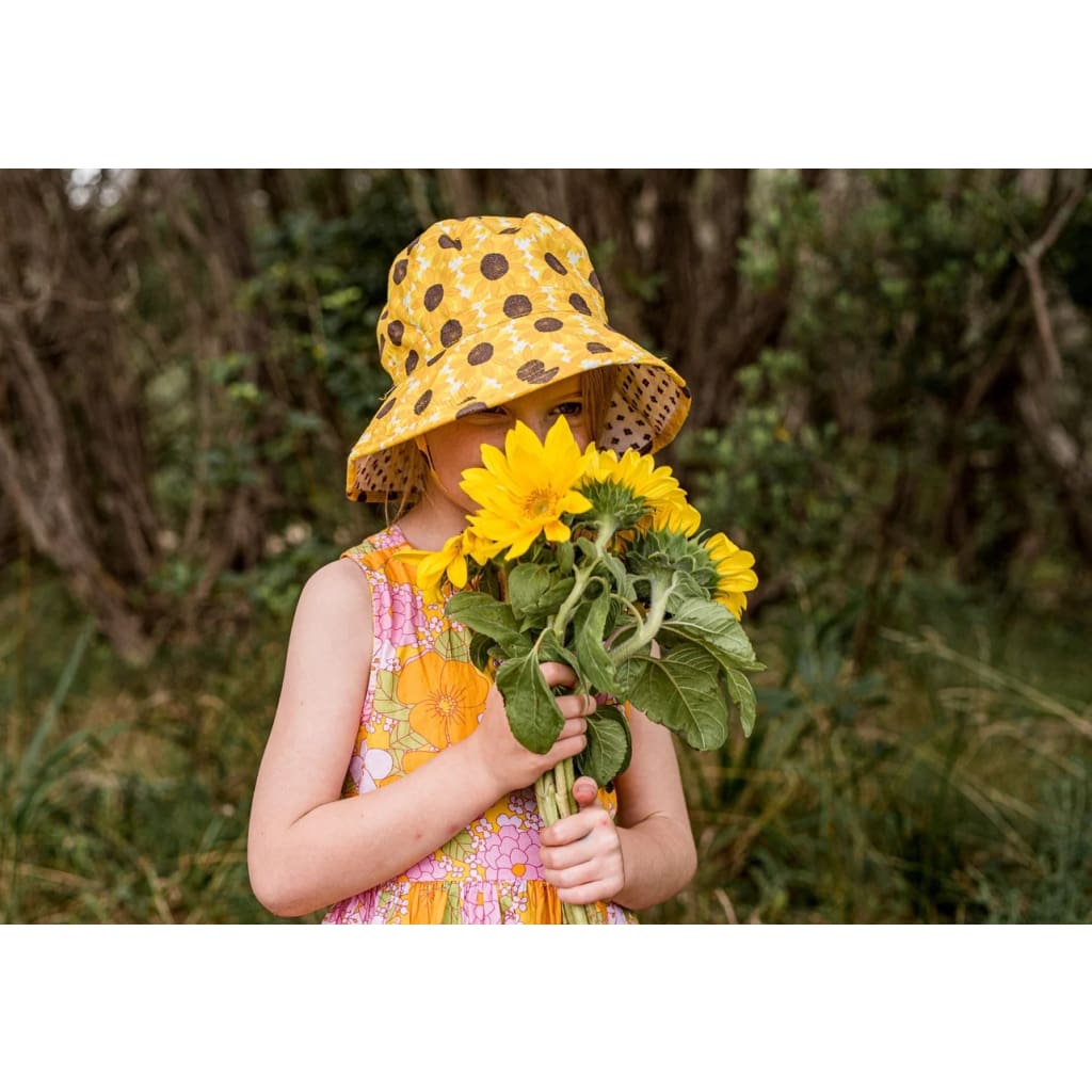 Sunflower Broad Brim Bucket Hat - Ukraine Fundraising - Hats