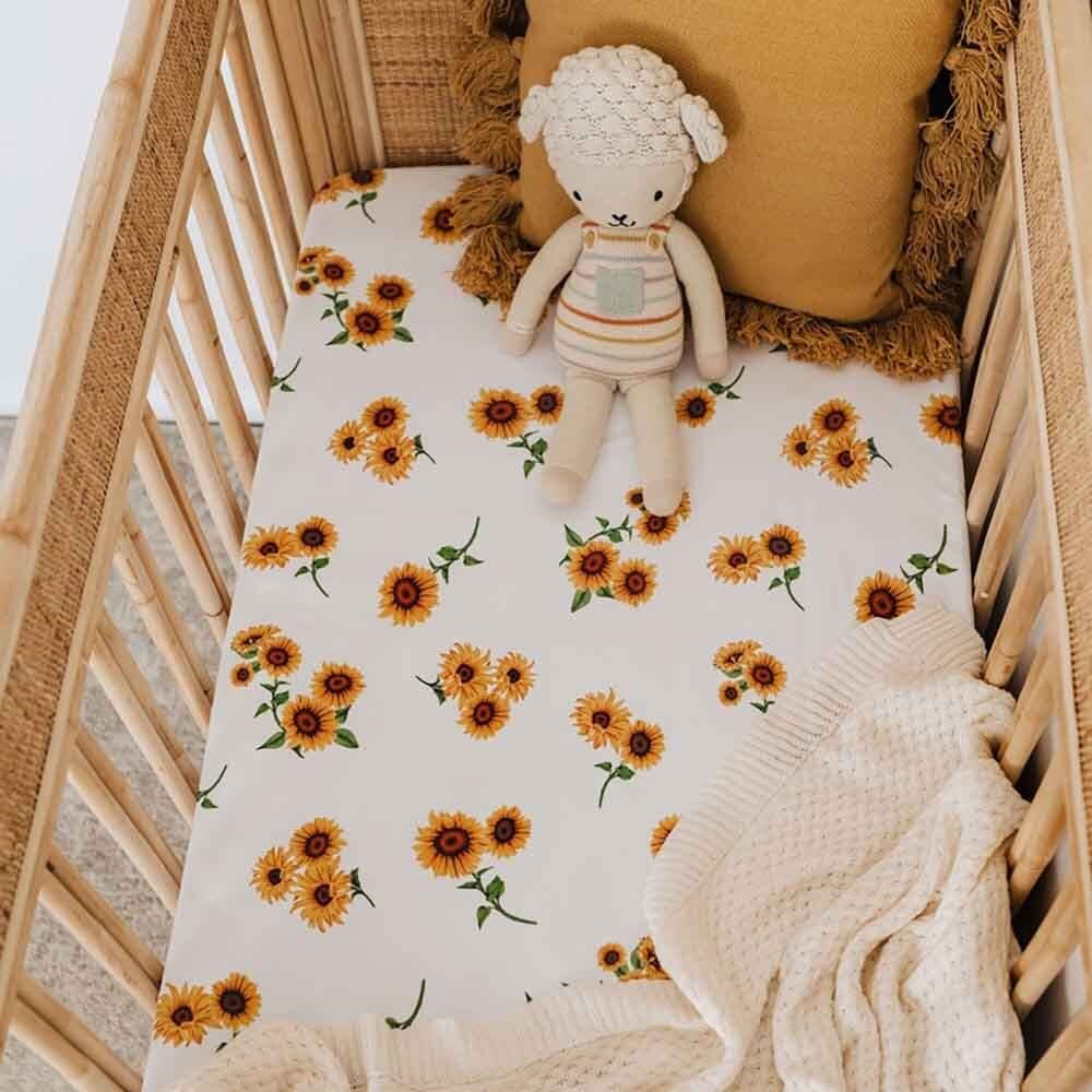 Sunflower - Fitted Cot Sheet - Sleep&gt;Bedding