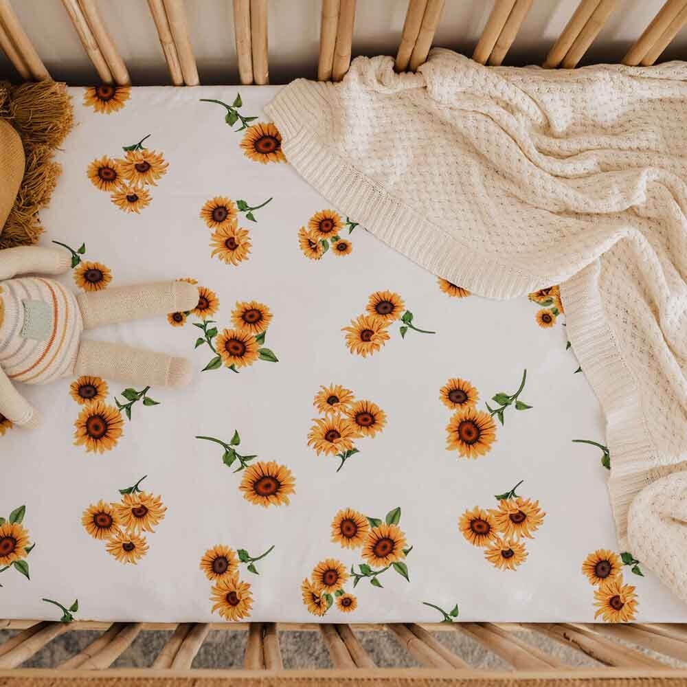 Sunflower - Fitted Cot Sheet - Sleep&gt;Bedding