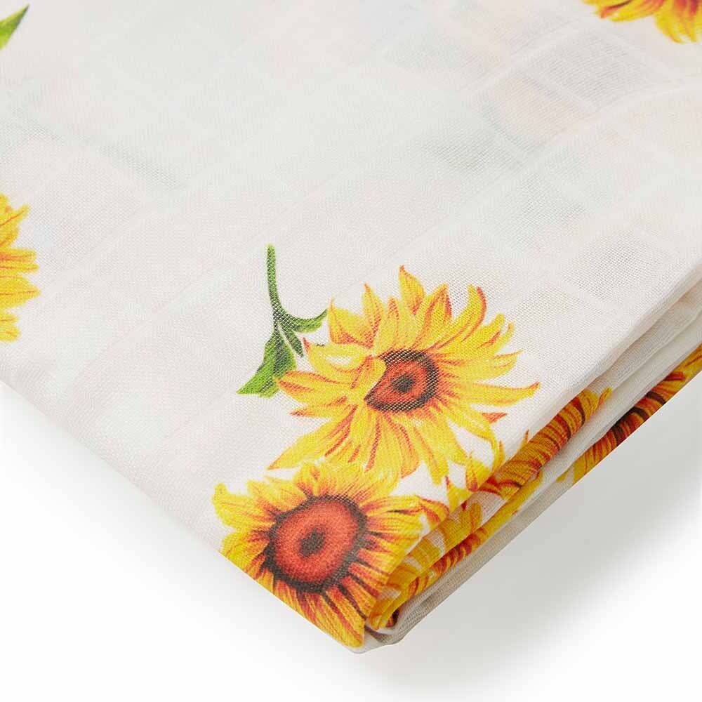 Sunflower Organic Muslin Wrap - Muslins &amp; Swaddle Wraps