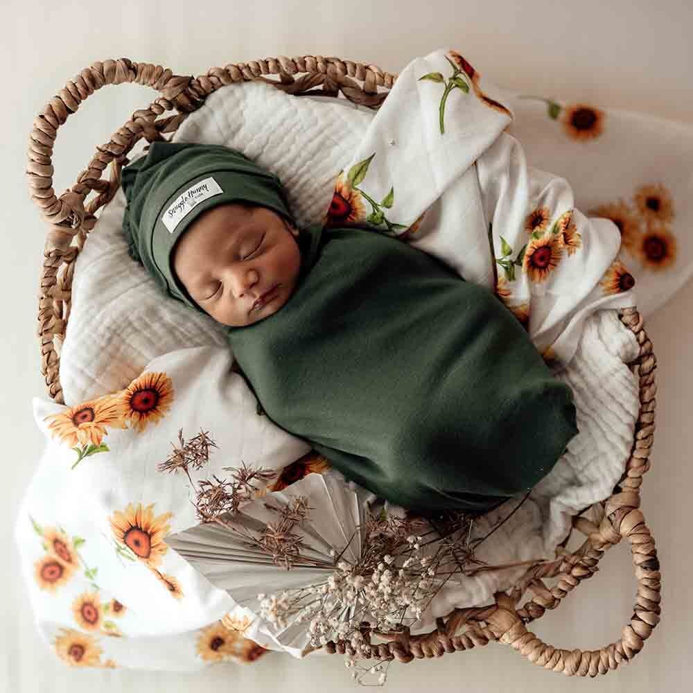 Sunflower Organic Muslin Wrap - Muslins &amp; Swaddle Wraps