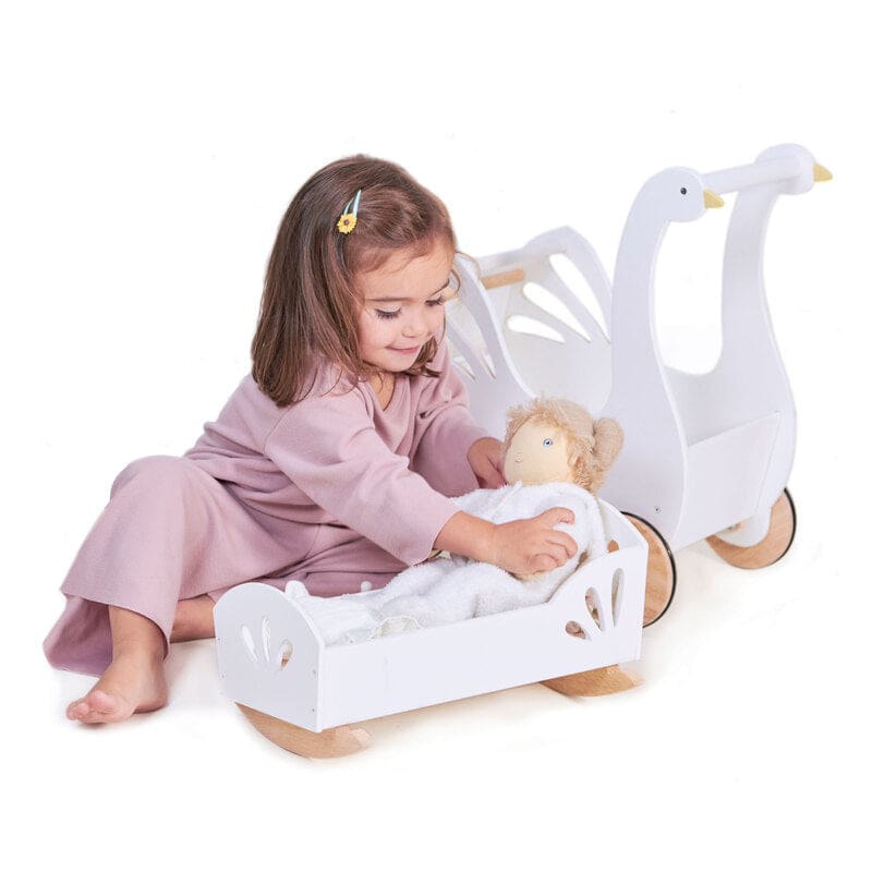 Sweet Swan Dolly Bed - Dolls &amp; Accessories