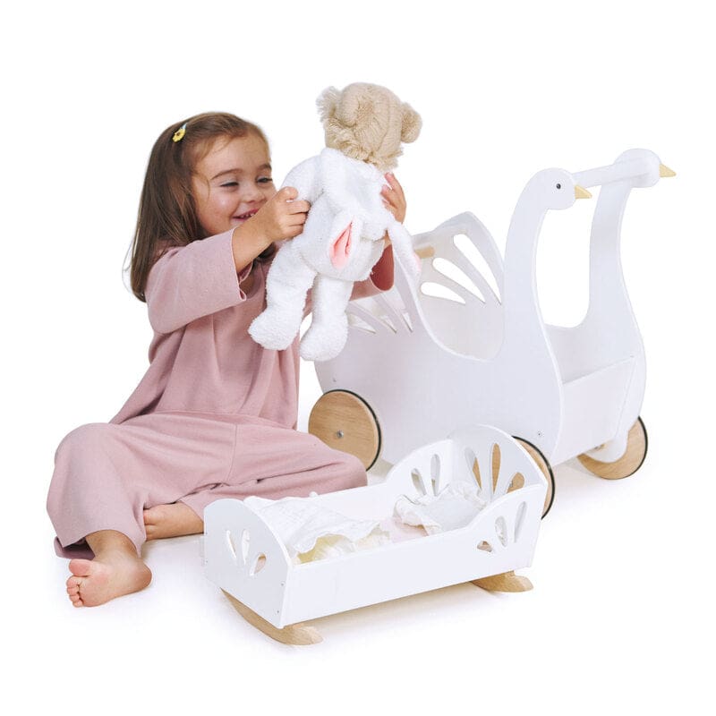 Sweet Swan Dolly Bed - Dolls &amp; Accessories