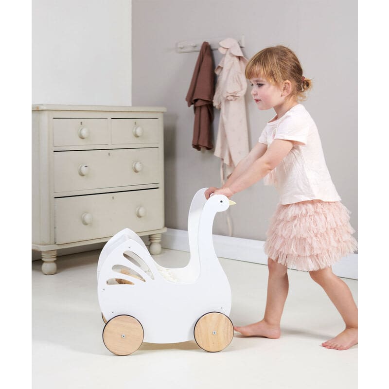 Sweet Swan Pram - Wooden Toys