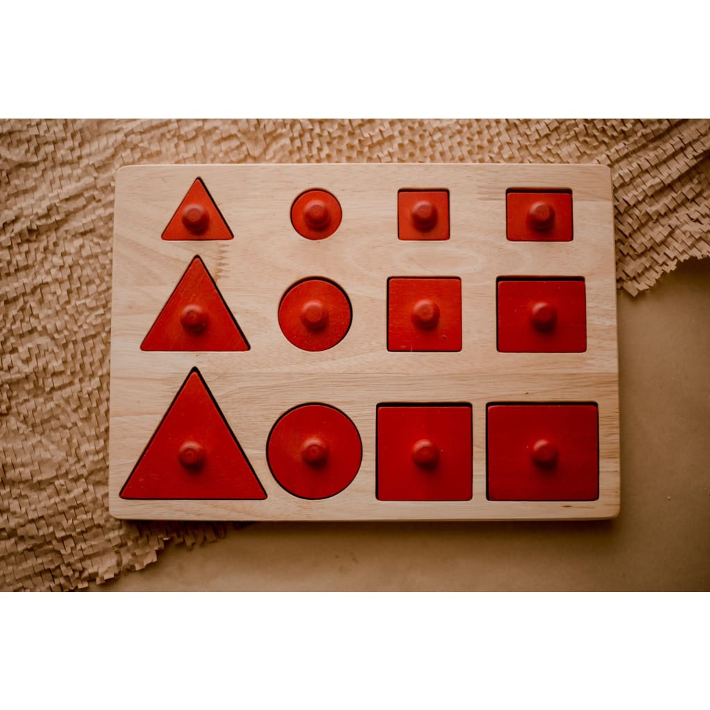 Toddler Knob Shape Puzzle - Wooden Toys