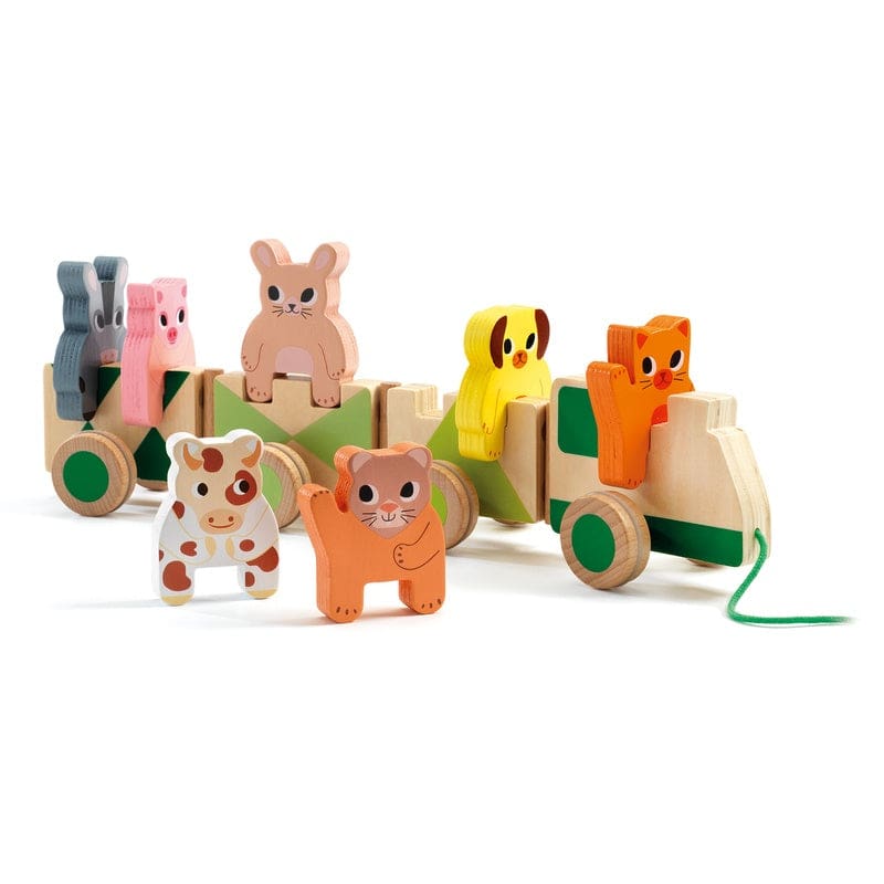 Trainimo Farm Wooden Train - Wooden Toys