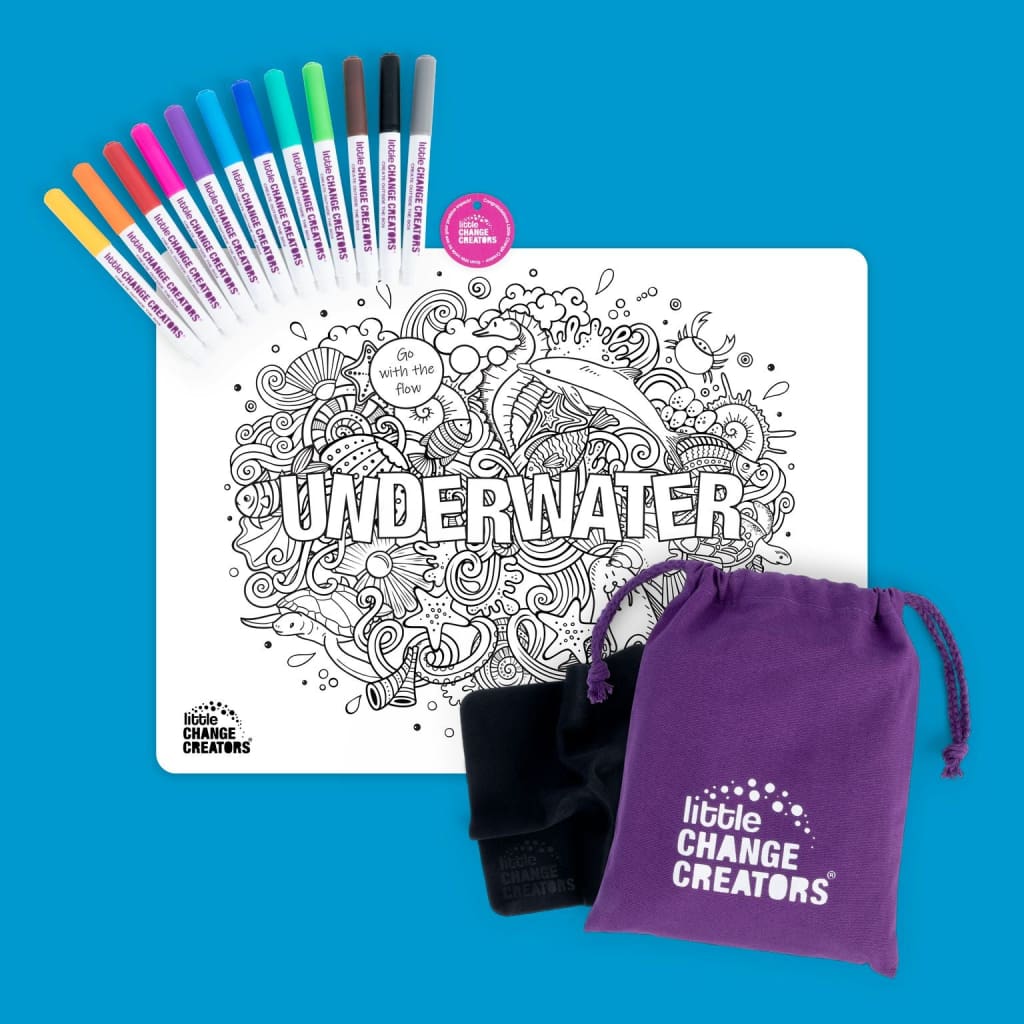 UNDERWATER Re-FUN-able Colouring Set - Arts & Crafts