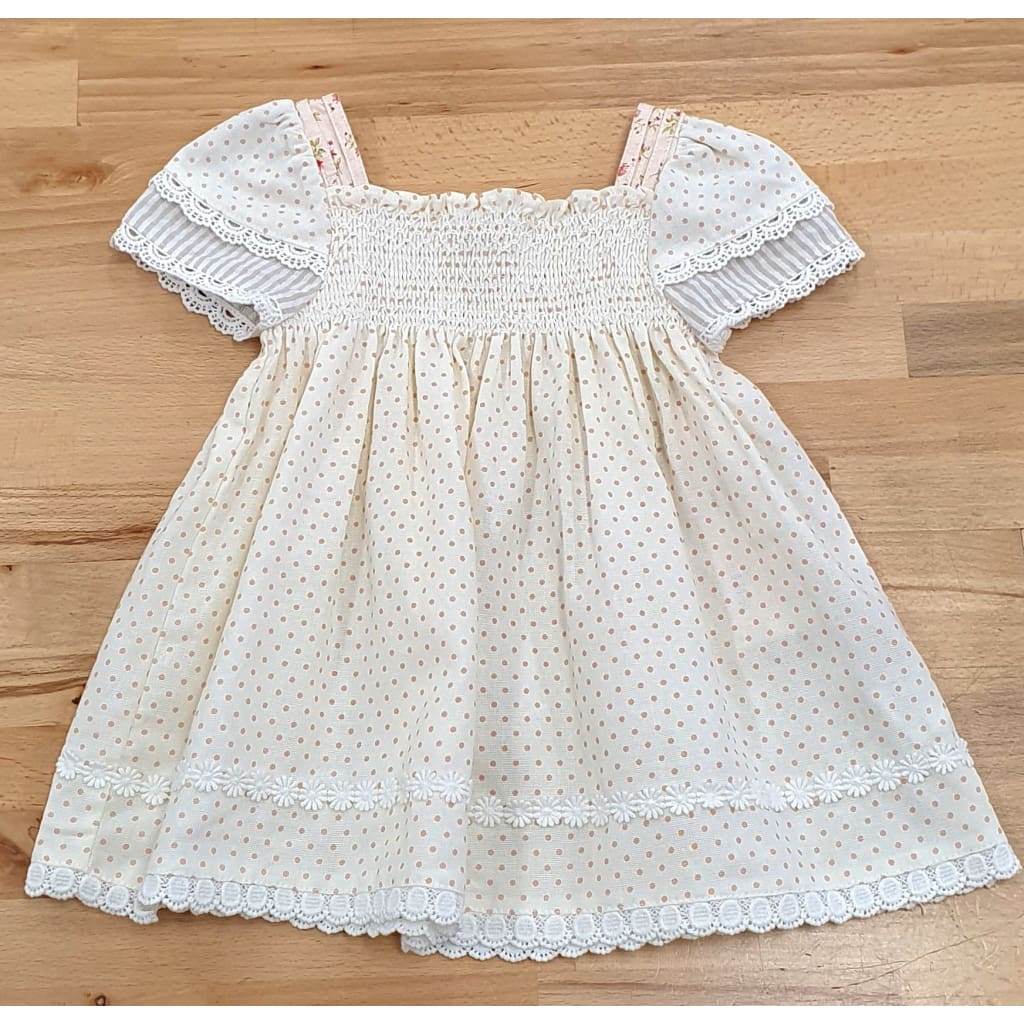 Vanilla Twin Sleeve Dress - Baby Girl Clothing