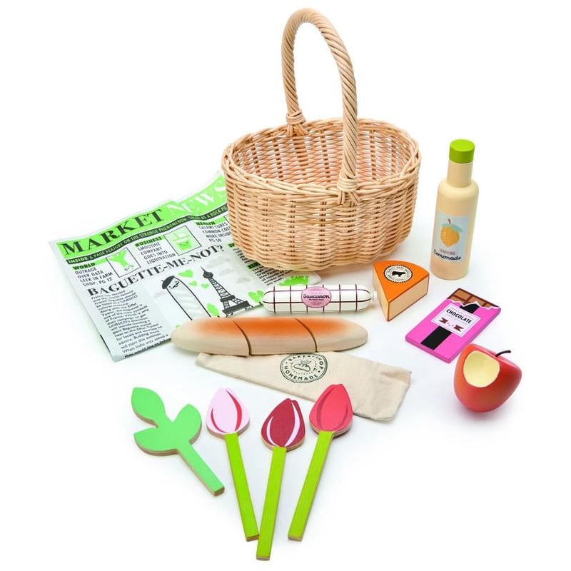 Wicker Shopping Basket Set - Toys