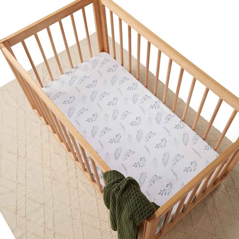Wild Fern - Fitted Jersey Cot Sheet - Baby Boy Clothing