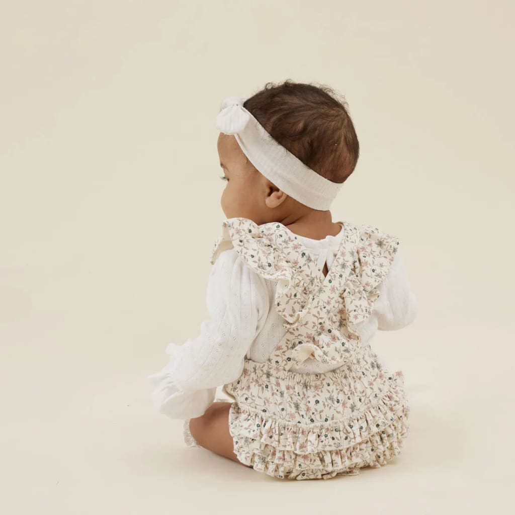 Winter Floral Ruffle Playsuit - Baby Girl Clothing