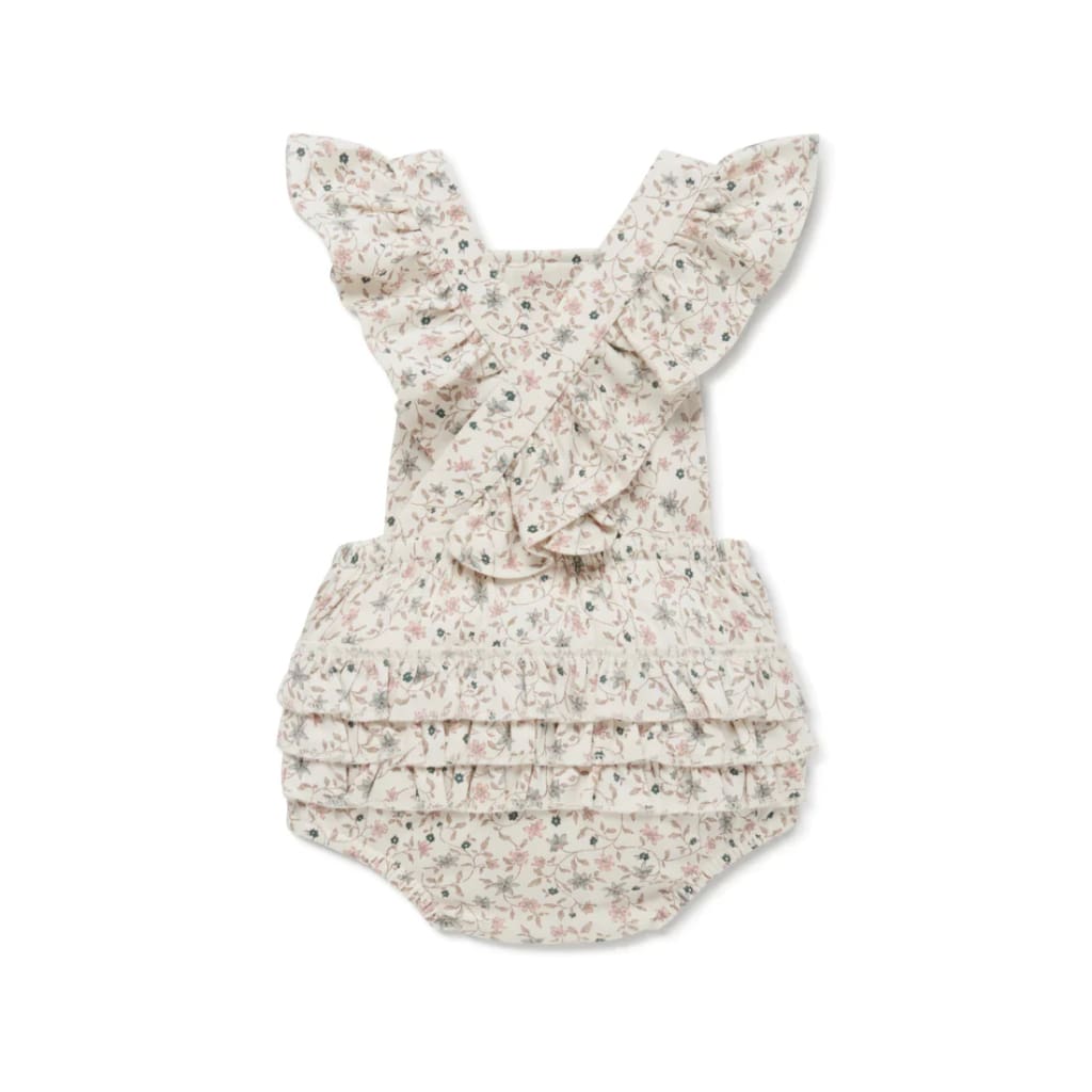 Winter Floral Ruffle Playsuit - Baby Girl Clothing