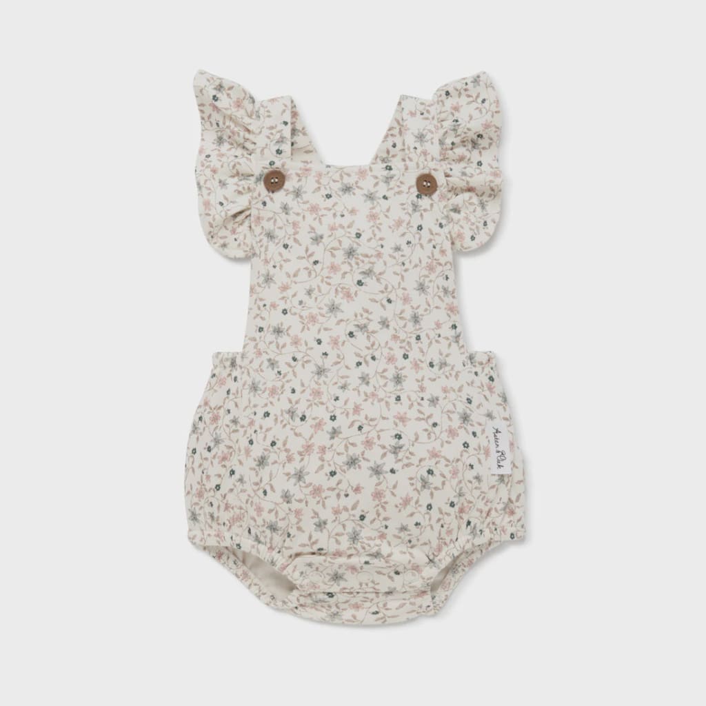 Winter Floral Ruffle Playsuit - Baby Girl Clothing