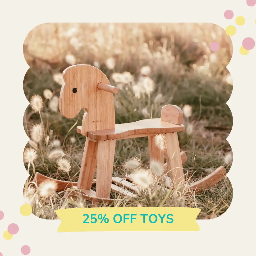 Wooden rocking horse.